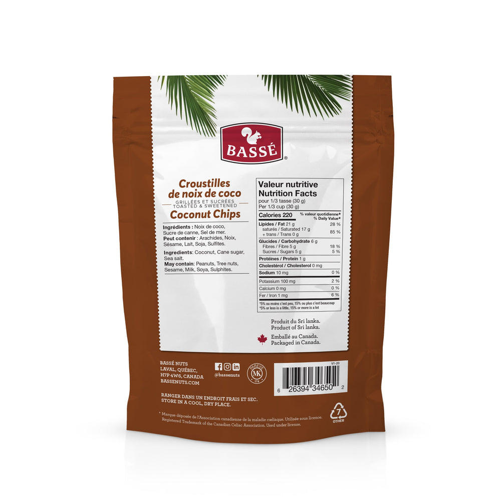 
            
                Charger l&amp;#39;image dans la galerie, Toasted &amp;amp; Sweetened Coconut Chips - Bassé Nuts
            
        