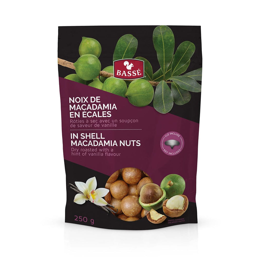 IN SHELL MACADAMIA NUTS - DRY ROASTED WITH A HINT OF VANILLA - Bassé Nuts