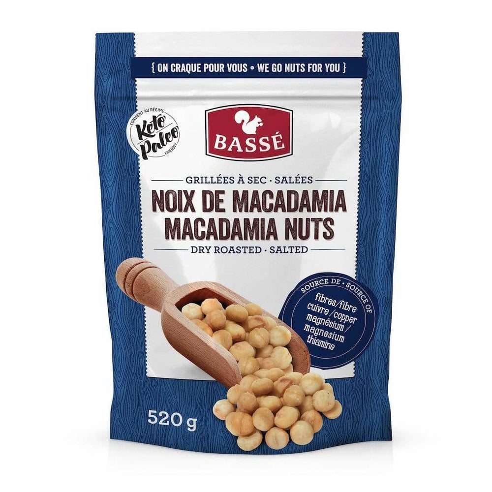 Macadamia Nuts - Dry Roasted & Salted - Bassé Nuts
