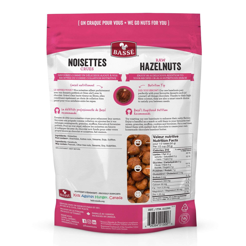 Raw Hazelnuts - Bassé Nuts