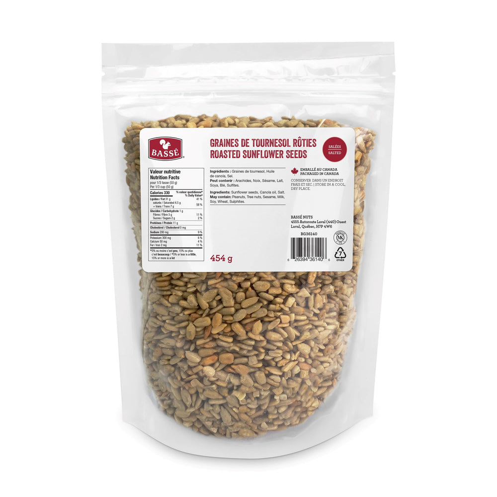 Roasted Salted Sunflower Seeds (454g) - Bassé Nuts