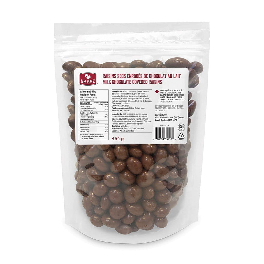 Milk Chocolate Covered Raisins - Bassé Nuts